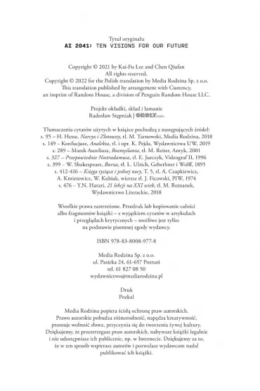 Sztuczna inteligencja 2041. 10 wizji przysz�o�ci - Chen Qiufan, Kai-Fu Lee