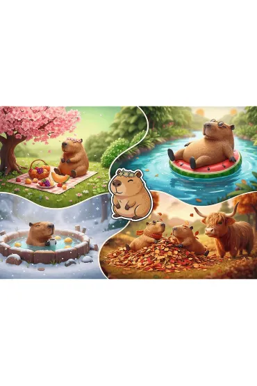 Puzzle 300el Cztery pory roku z Kapibar� TREFL 23052 TR