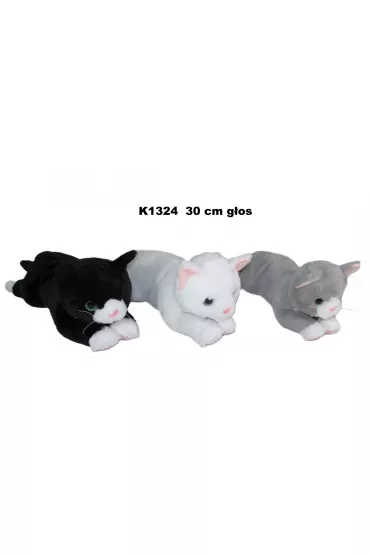 PLUSZAK KOT Z GLOSEM 30CM LEZACY SA Sun-Day
