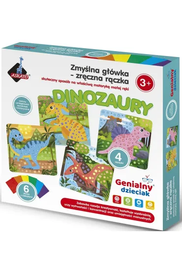 Piankowa wyklejanka. Dinozaury. Zmy�lna g��wka - zr�czna r�czka. Genialny dzieciak Askato