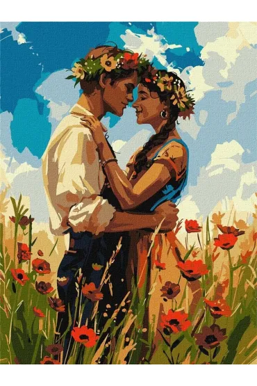 Ideyka Malowanie po numerach - Zakochana para 30x40cm