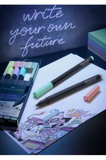 Faber-Castell Cienkopisy Grip pastelowe 5 szt.