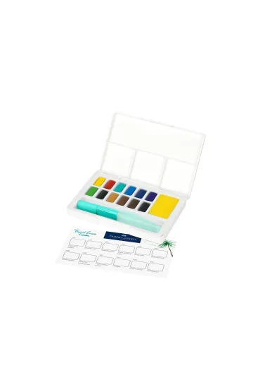 Farby akwarelowe 12kol + p�dzelek FABER CASTELL