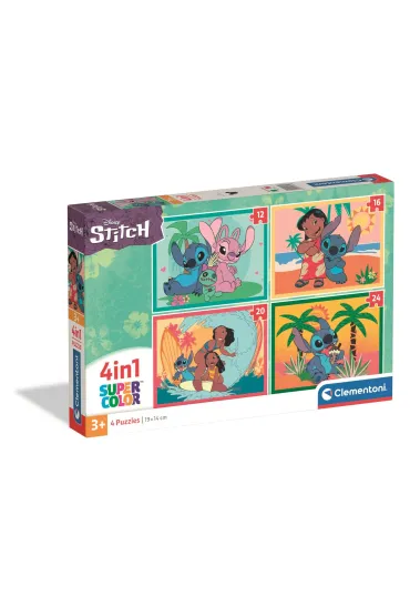 Puzzle 4w1 - SuperColor. Stitch (12+16+20+24 el.) Clementoni