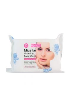 Beauty Formulas Micellar Cleansing Facial Wipes oczyszczajce chusteczki micelarne do demakijau 25 szt.