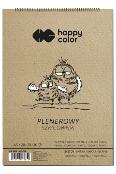 Happy Color Szkicownik na spirali PLENEROWY, A5, 80/90g, 70 arkuszy 70 kartek