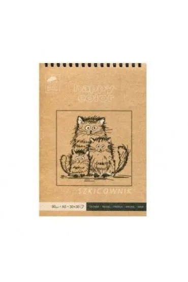 Happy Color Szkicownik na spirali PLENEROWY, A5, 80/90g, 70 arkuszy 70 kartek