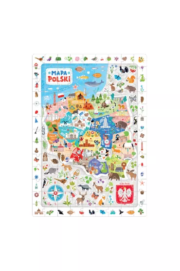 Puzzle obserwacyjne 117 el. Mapa Polski Bright Junior Media