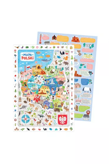 Puzzle obserwacyjne 117 el. Mapa Polski Bright Junior Media