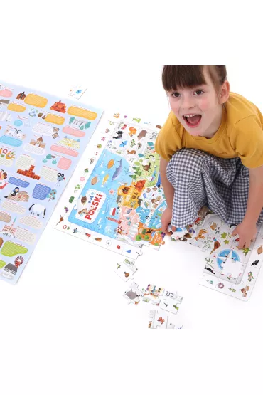 Puzzle obserwacyjne 117 el. Mapa Polski Bright Junior Media