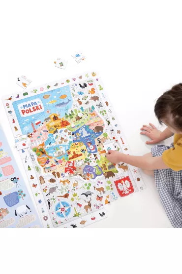 Puzzle obserwacyjne 117 el. Mapa Polski Bright Junior Media
