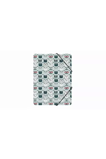 Biurfol Teczka z gumk� A4 PP szare koty TGN-01-10