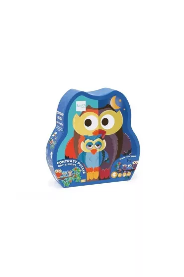 Puzzle dwustronne 39 el. XL Sowa "dzie� i noc" Scratch