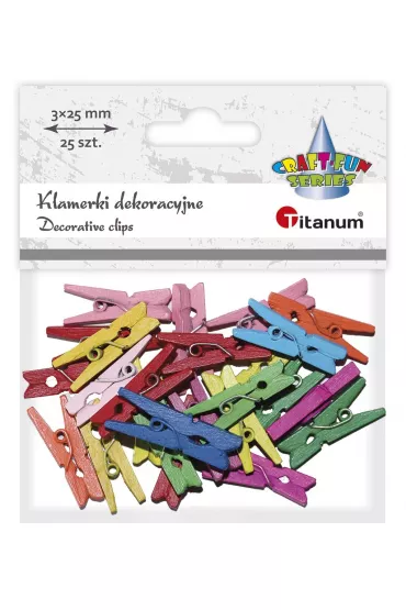 Titanum Klamerki drewniane 3 x 25 mm