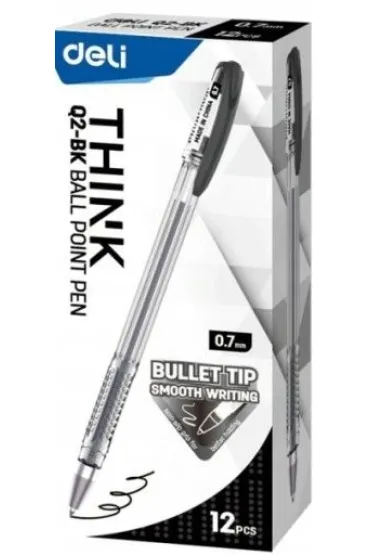 Deli D�ugopis Think 0,7 mm czarny 12 szt.