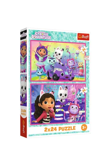 Puzzle 2x24 el. Zabawy z Gabby Trefl