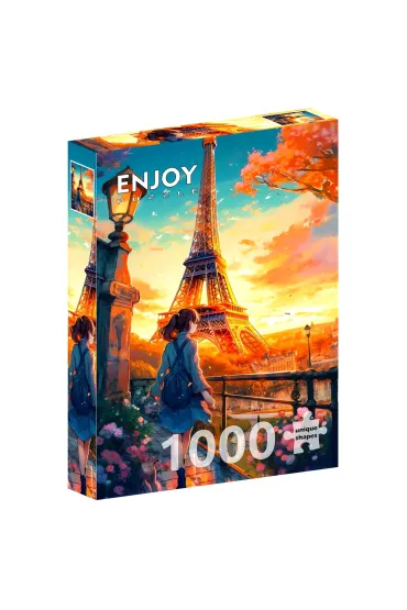 Puzzle 1000 Spacer w Pary�u / Francja Enjoy