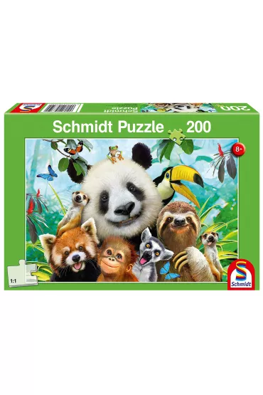 Puzzle 200 el. Weso�e zwierzaki Schmidt