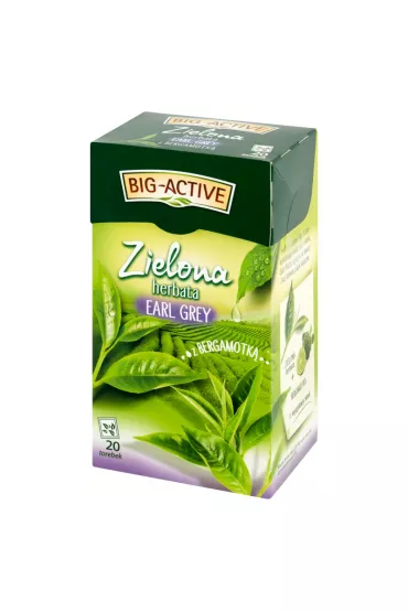 Big-Active Herbata zielona Earl Grey z bergamotk� 20 x 1,5 g