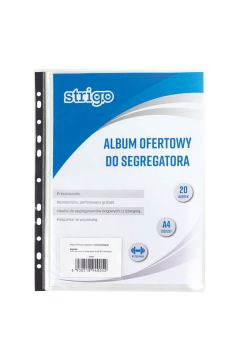 Strigo Album ofertowy A4 do segregatora PP 20 szt.