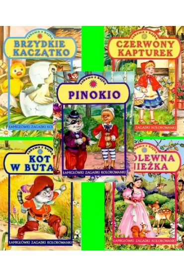 ZESTAW: Klasyka bajek: brzydkie kacz�tko + Czerwony Kapturek + Kot w butach + Kr�lewna �nie�ka + Pinokio