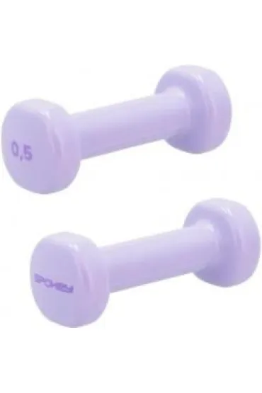 Spokey Zestaw hantli winylowych 2x0,5kg Shape fiolet