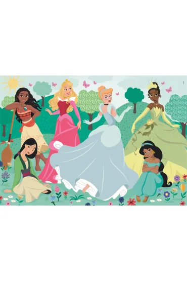 Puzzle 104 el. Maxi SuperColor. Princess Clementoni