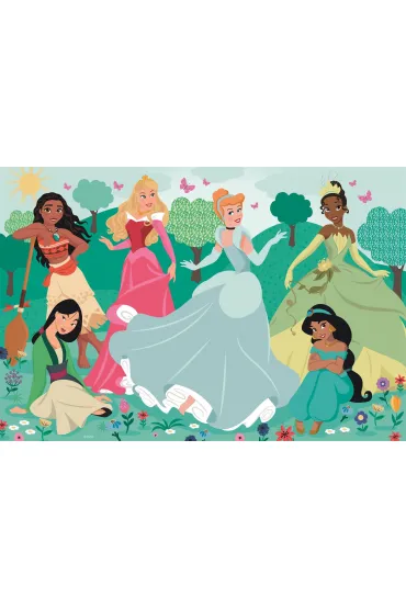 Puzzle 104 el. Maxi SuperColor. Princess Clementoni