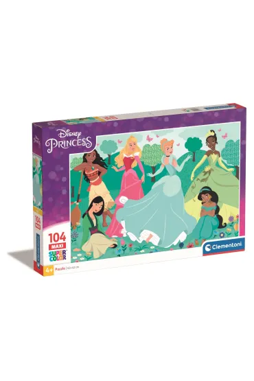 Puzzle 104 el. Maxi SuperColor. Princess Clementoni