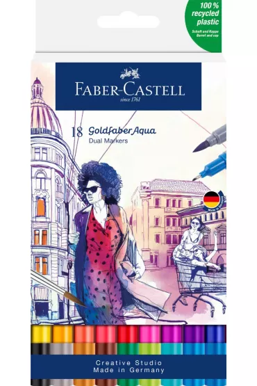 Pisak akwarelowy Goldfaber Aqua 18sztFABER CASTELL