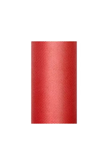 PartyDeco Tiul g�adki czerwony 0,3x9m