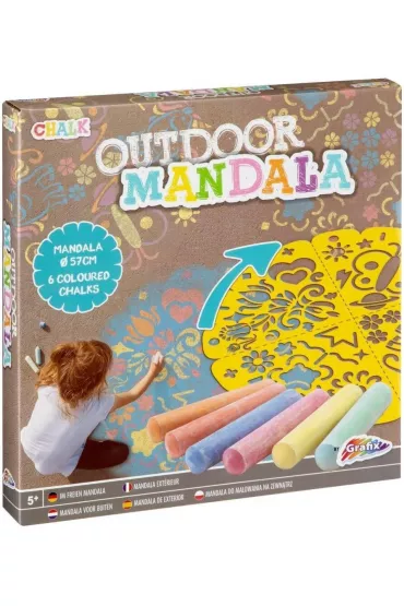 Grafix Kredy do malowania na zewn�trz + szablony Mandala