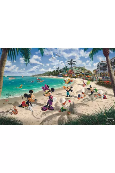 Puzzle 200 el. PQ Thomas Kinkade Myszka Miki & Minnie Schmidt - Thomas  Kinkade