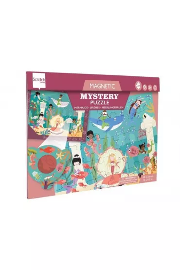 Puzzle magnetyczne i gra 2w1 Syrenki Scratch