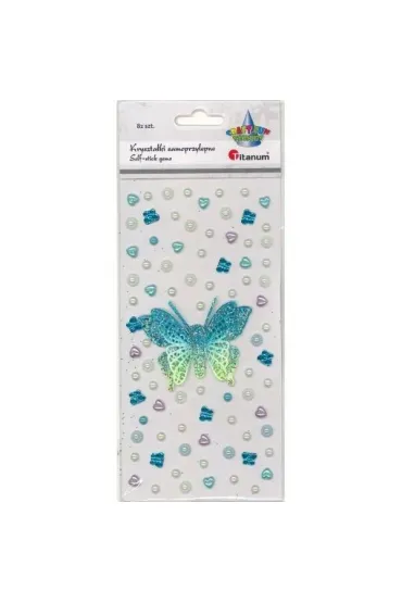 Titanum Kryszta�ki samoprzylepne motyl 3D 75x60mm 82 szt.
