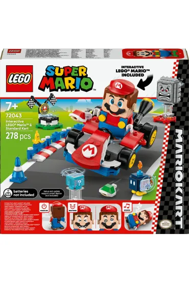 LEGO Super Mario Mario Kart - Interaktywna figurka LEGO Mario i Standard Kart 72043