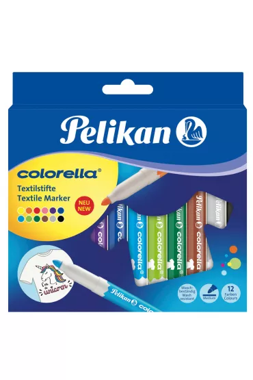 Pelikan Flamastry Colorella do tkanin 12 szt.