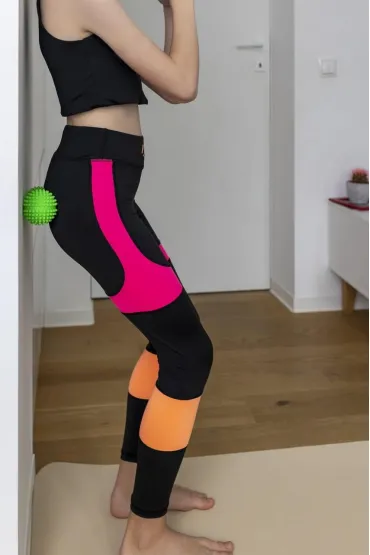 Tullo Fizjo Spiky Massage Wa�ek do masa�u duoball czarny 15,5 cm