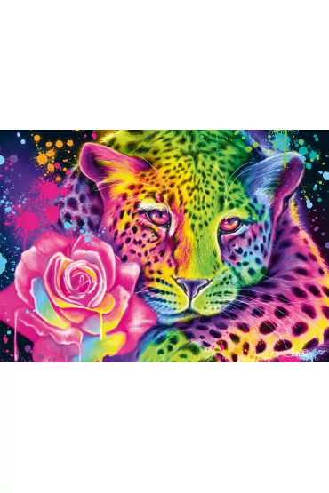Puzzle 1000 el. Sheena Pike Kolorowy lampart Schmidt - Sheena  Pike