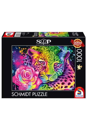 Puzzle 1000 el. Sheena Pike Kolorowy lampart Schmidt - Sheena  Pike