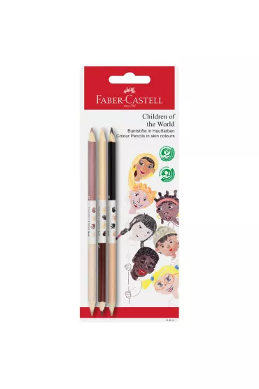 Faber-Castell Kredki dwustronne Children of the world 6 kolor�w 3 szt.