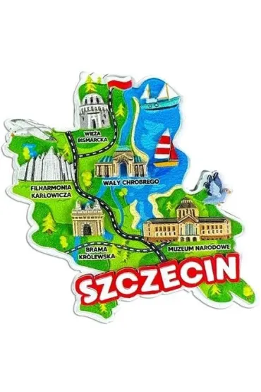 Pan Dragon Magnes I love Poland Szczecin ILP-MAG-C-SZCZ-36