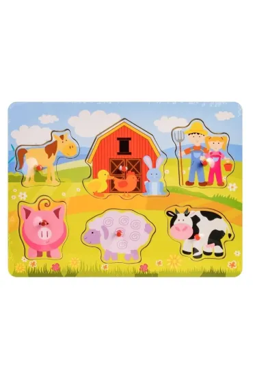Puzzle Uk�adanka drewno - farma Daffi