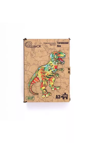 Puzzle drewniane eko 129 el. Tyranozaur rex A3 Maksik