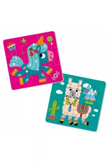 Puzzle piankowe 2w1 Jednoro�ec i lama Roter Kafer