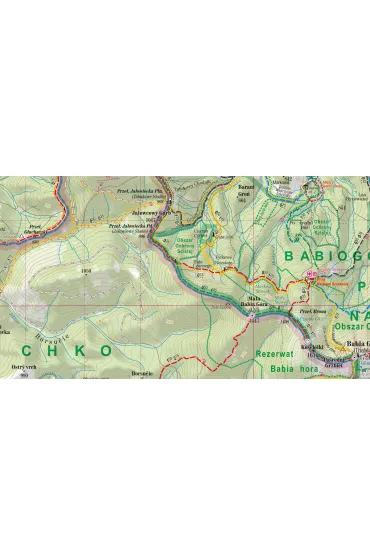Babiog�rski Park Narodowy kieszonkowa laminowana mapa turystyczna 1:50 000