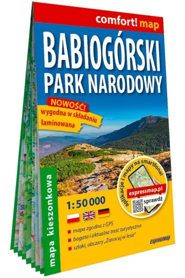 Babiog�rski Park Narodowy kieszonkowa laminowana mapa turystyczna 1:50 000