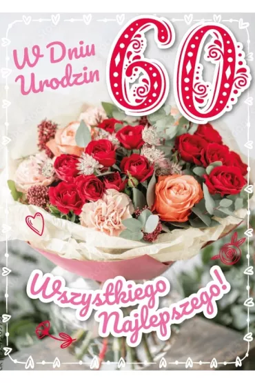 Armin Style KARNET URODZINY 60 B6 Z KOP AS GM-1029 FOL
