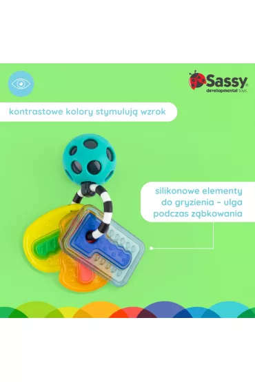 Sassy Kluczyki, zabawka sensoryczna, multikolor, 0 m+