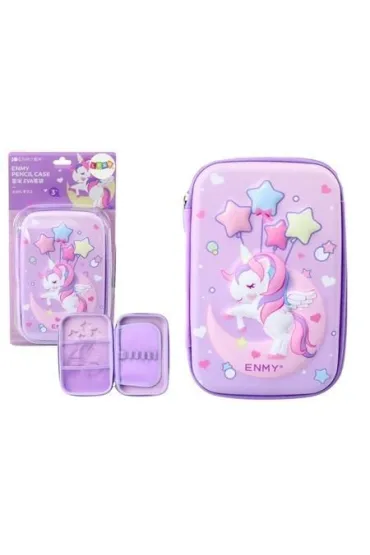 LeanToys Pi�rnik rozk�adany z jednoro�cem fioletowy 23x15cm
